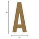 Gold Letter (A) Corrugated Plastic Yard Sign, 30in